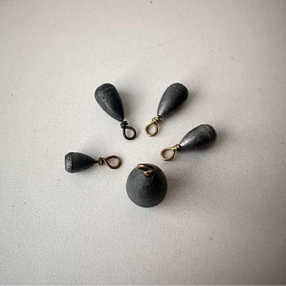 5 Assorted Used Lead Fishing Sinkers Weights Swivels Mixed Lot Tackle Small - Picture 3 of 3
